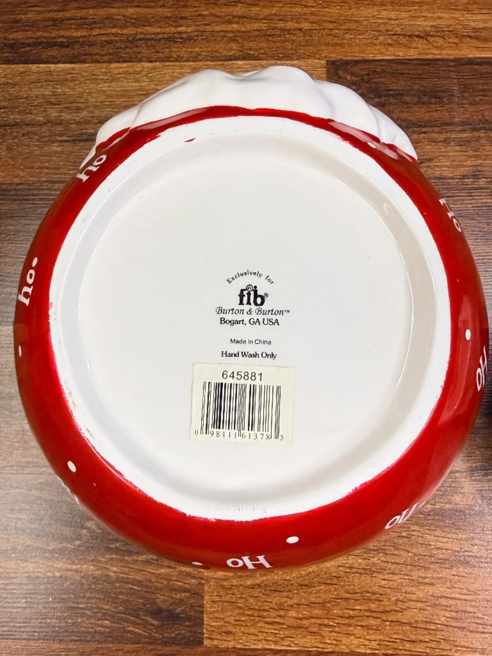 BURTON & BURTON Santa Cookie Jar